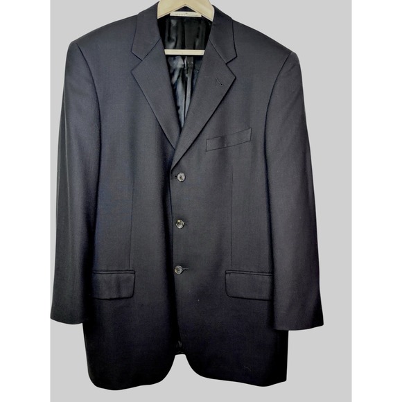 Joseph‎ Abboud Men's Black 3 Button Wool Blazer Sport Coat 40R - Picture 1 of 7